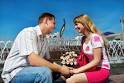 Romantic Dating Young Guy And Girl In City Square In Moscow