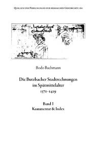 Bodo Bachmann: Die Butzbacher Stadtrechnungen im Spätmittelalter ... - umschlag_18255
