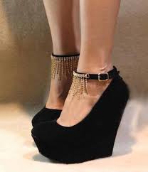 Shoes: wedges, straps, strap wedges, heels, black wedges, shoes ...
