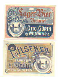 Brauerei Otto Gürth Weissenfels Bieretiketten