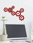 Mechanical Tinker Toy GEARS vinyl WALL DECAL by HouseHoldWords