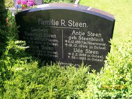 Grab von Antje Steen (geb. Steenblock) (11.12.1857-19.10.1944 ...