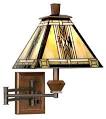 Walnut Mission Collection Plug-in Swing Arm Wall Lamp (91974 ...