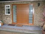 Fabulous Brown Wooden Large Single Sliding Modern Front Door With ...