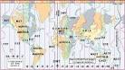Time Zones Codes Map with GMT