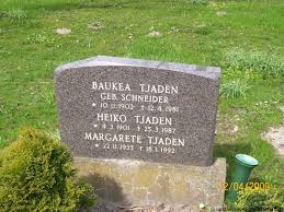 Grab von Margarete Tjaden (22.11.1935-18.01.1992), Friedhof ...