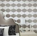 Allover stencil patterns for walls. Large stencil collection for ...
