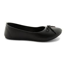 New Sexy Ladies Ballet Dolly Ballerina Pumps Black Flat Bow Shoes ...