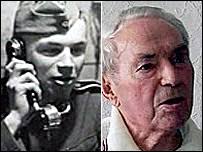 Alfred Heinrich during war and today. Mr Heinrich is one of the few former ...