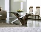 Dining Tables: Wooden Chair Glass Top Best Design Dining Table#16 ...