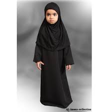 Girls Plain Black Abaya - Only 12.9900 from Jubbas UK