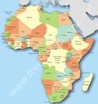 Political map of <b>Africa</b>,