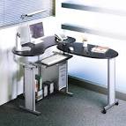 Corner Workspace For Small <b>Office Design Ideas</b> Rounded Style <b>...</b>