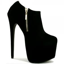 Buy Brave Stiletto Heel Concealed Platform Ankle Boots - Black ...