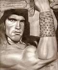 ... Barbarian Drawing - Conan the Barbarian Fine Art Print - Michael Mestas - conan-the-barbarian-michael-mestas