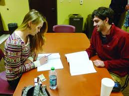 (Photo by Jenny Bivens) Actors Walker Harrison and Caitlin Campbell read through \u0026#39;The Sniper\u0026#39;s Nest\u0026#39; for the first time. Not every Maryville College theater ... - snipersnest-1024x768