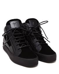 Giuseppe Zanotti Black Leather Women High Top Sneakers | Escambia ...
