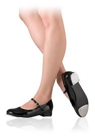 Girls Chorus Tapper Tap Shoes Black Leather