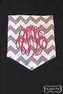 A Monogrammed T-shirt with a Chevron Pocket | Amy Giggles Designs