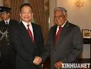 Singapore's President Nathan Meets with Wen Jiabao