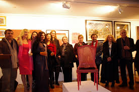 Artists who took part in the exhibition were: Costa Athanassiou, Michèle Meister, Pavlos Andronikos, Efrossini Chaniotis, Stella Tsirka, Vasy Petros, ... - artists-at-exhibition-opening