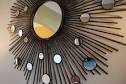 Oval Sunburst Mirror in Modern Small Living Room Wall Decor Art ...