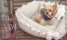 Louis Dog Designer Pet Bed - small and large dog beds, pink or blue