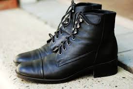1990s Lace Up Black Leather Ankle Boots Size 8 - Leather: 2015 ...