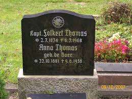 Grab von Anna Thomas (geb. Boer, de) (22.10.1881-09.06.1958 ... - na640