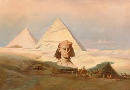 Carl Werner - Gemälde Kunstdruck Pyramiden von Giseh
