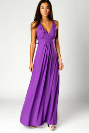 Boohoo Jess Crossover Front Lace Back Maxi Dress in Purple | eBay - azz68845_purple_xl