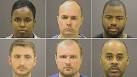 6 Baltimore police officers charged in Freddie Gray case.