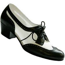 Women's Black & White Wingtip Mesh Oxford Swing Dance Shoes - Polyvore