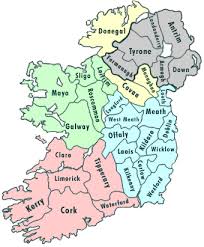 Keogh, including Kehoe and Mac Keogh, almost equally common forms of the same Irish surname - Mac Eochaidh - just misses a place in the hundred most ... - map_ireland