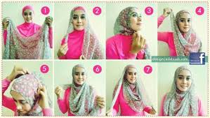 tutorial hijab pashmina sifon motif � Jinglepuff Butik