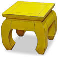 Chow Leg Square Table - asian - side tables and accent tables ...