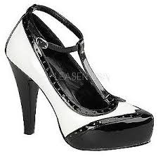 Women's Bettie 22 - Black/White Patent Leather- Pin Up-Shoes ...