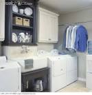 Laundry Room Cabinet Design Ideas With Bead Board Cabinets Over ...
