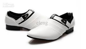 White Men's Shoes Splicing Han Edition Fashion Personality Groom ...