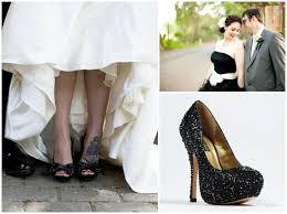 Unique Wedding Idea: Black Wedding Shoes - Weddbook