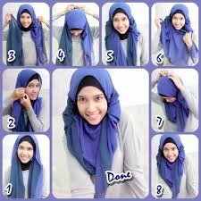 Tutorial Hijab Cara Memakai Jilbab Pashmina Simple | Photos Images ...