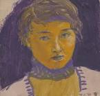 Tomoko Kato: 'Self Portrait', 1977, acrylic colors on wood, Privatbesitz - tomo-chan-112