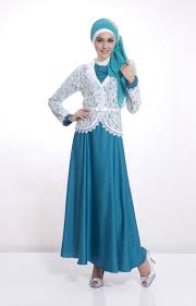 Contoh Model Baju Muslim Brokat Terbaru 2015