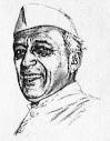 Pandit Jawaharlal Nehru Portrait in India ink by V.N. O'key. See also: - jawaharlal_nehru