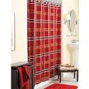 Better Homes and Gardens Windowpane Plaid Shower Curtain, Red ...