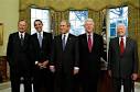 Four PRESIDENTS, and one president-elect, meet at White House for ...