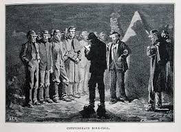 Confederate Roll-call; engraved by Ernst - (after) Allen Carter ... - confederate_roll_call_engraved