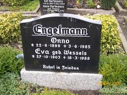 Grab von Eva Engelmann (geb. Wessels) (27.10.1903-18.03.1988 ...