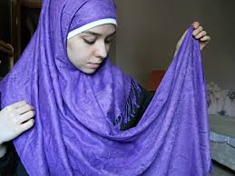 muslim scarf purple irish tutorial arab arabian pale pashmina ...