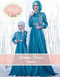Contoh Desain Baju Muslim Modern Ibu dan Anak